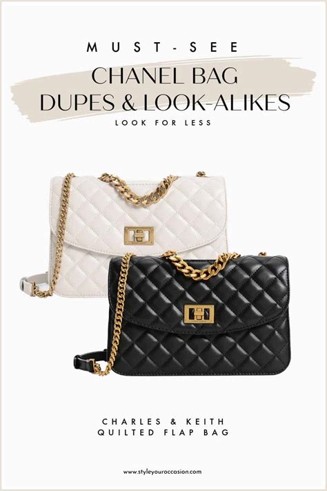 dupe Chanel flap bag quilted